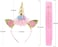 Generic - Unicorn Birthday Girl Set Gold Glitter Unicorn Headband and Sash for Girls Pink Birthday Party Kids Party