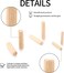 AL ARQAM 1000 Pcs Wooden Dowels - 12x50mm Tapered &amp; Ribbed Plugs for Grooved, Fluted, Craft, DIY, and Carpentry Projects