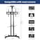 Mobile TV Stand Rolling TV Cart,Floor TV Stand Trolley for 32&rdquo; to 70&rdquo; LCD LED Flat Curved Screen Tilt Height Adjustable TV Stand Mounted with Wheels 2 Media...