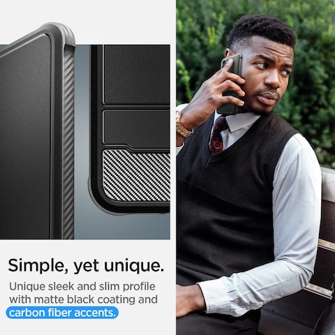 Spigen Rugged Armor designed for Samsung Galaxy S23 case cover (2023) - Matte Black