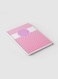 Lowha Spiral Notebook With 60 Sheets And Hard Paper Covers With Abstract Pink &amp; White Cube Design, For Jotting Notes And Reminders, For Work, University, School