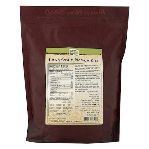 Now Real Food Long Grain Brown Rice 908g