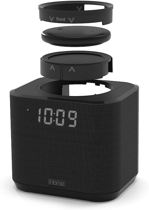 iHome iAV2v2 Docking Bedside and Home Clock Speaker System for Amazon Echo Input and Echo Dot (2nd Generation)