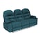In House Velvet Triple Cinematic Recliner Chair With Cups Holder - Dark Turquoise - NZ80