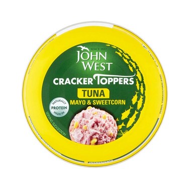 John West Cracker Toppers Tuna Mayo &amp; Sweetcorn 80gr