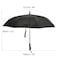 Biggdesign Moods Up Reverse Umbrella For Rain, Robust, Lightweight, Inverted Umbrellas For Rain, Windproof, 8 Ribs, Upside Down Umbrella Inverted for Women and Men, Black/Purple, &Oslash; 43 in