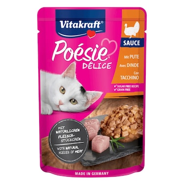 Vitakraft Poesie Delisauce Turkey Breast Cat Food 85GR