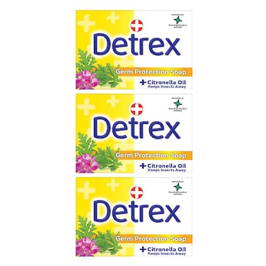 Detrex Citronella Oil Insect Medicated Soap Value Pack 100g x Pack of 3