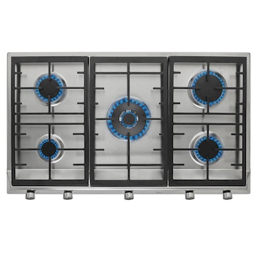 Teka EX 90.1 5G AI AL DR CI Gas hob with 5 high efficiency burners and cast iron grills in 90 c