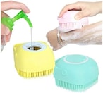 اشتري Marrkhor Silicone Shower Brush Body Brush Massage Exfoliating Bath Shower Brush With Soap Dispenser For Children Men Women 3Pcs في الامارات