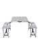 Generic 4-Seat Outdoor Portable Picnic Table Silver