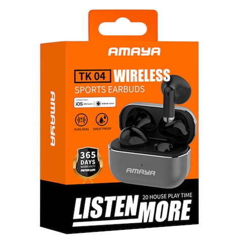 Amaya TK04 Sport True Wireless Earbuds Black