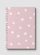 Lowha Spiral Notebook With 60 Sheets And Hard Paper Covers With White Dots Design, For Jotting Notes And Reminders, For Work, University, School