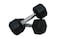 HARLEY FITNESS 10.00KG PREMIUM GUNIUNE RUBBER COATED BOUNCING HEX DUMBBELL - PAIR