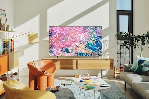 Samsung 85 Inch Smart TV QLED 4K Q60B Quantum HDR Object Tracking Sound Lite Black (2022)