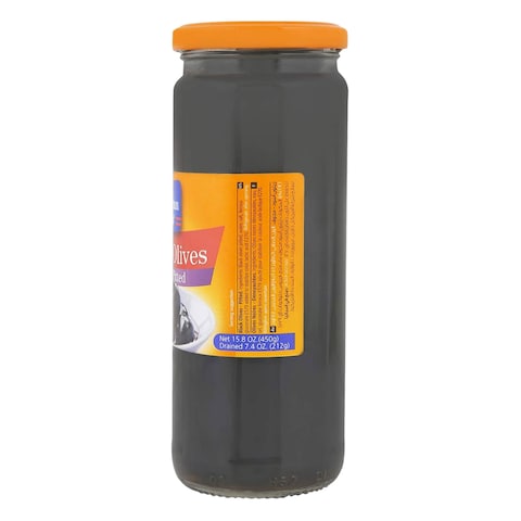 American Garden Pitted Black Olives 450g