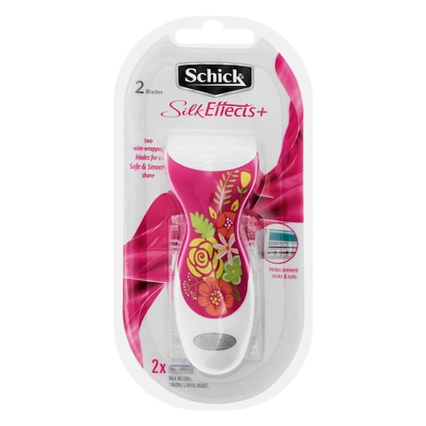 Schick Silk Effects+ Plus Razor Handle With 2 Refill 3 Count