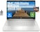 HP 2021 15.6" FHD Laptop, AMD Ryzen 5-5500U Processor (Beats Intel i7-1065G7), 8GB RAM, 256GB PCIe SSD, AMD Radeon Graphics, HD Webcam, HDMI, Bluetooth, Wi-Fi, Windows 10, Silver, 32GB USB Card