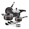 Tramontina Paris Cookware Set With Pressure Cooker Grey And Black 12 PCS