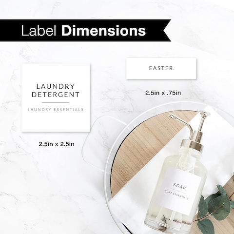 Pre-Printed 144 Laundry Sticker Labels for Jars
