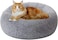 Vsell24 Fluffy Donut Style Soft Plush Machine Washable Self Calming Worming Cuddle Anti-Slip Base Circle Bed For Cats Puppies And Small Dogs Bed 60X52X46Cm