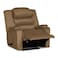In House Velvet Classic Recliner Chair With Storage Box - Light Brown - AB07