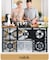 Doreen 4 pcs Gas Stove Burner Covers Non Stick Gas Range Protectors Reusable Aluminum Foil Cover Liner Mat Pad  Dishwasher Safe Silver(GC2224A)