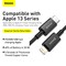 Baseus Superior Series PD 20W USB C to Lightning Fast Charging Cable, High-Speed 480Mbps Data Transfer Cable Compatible with iPhone 14 13 12 11 Pro Max XS XR X 8 7 6, iPad, AirPods & More (1M) – Black