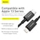 Baseus Superior Series PD 20W USB C to Lightning Fast Charging Cable, High-Speed 480Mbps Data Transfer Cable Compatible with iPhone 14 13 12 11 Pro Max XS XR X 8 7 6, iPad, AirPods & More (1M) – Black
