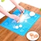 Lukzer 1PC Rolling Mat Silicone Baking Sheet with Measurements Non Stick Chapati Making, Atta Dough Kneading Measuring Mat / Stretchable for Home Kitchen Hotel (50 x 40cm / Random Color)