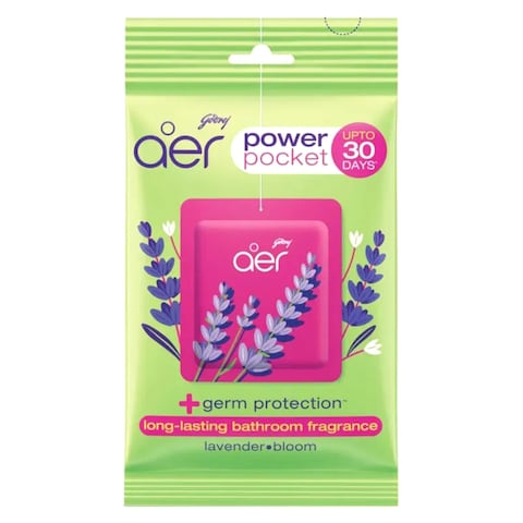 Godrej Aer Germ Protection Power Pocket Bathroom Freshener Lavender Bloom 10g