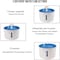 Cat water fountain with water level window, Flower fountain 1.6L water dispenser for multiple pets with replacement filters, Three modes drinking fountain (16 cm) Blue