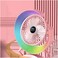 Multifunctional Colorful Desktop Small fan, Portable Floor Mounted Fan With Light, USB Charging Personal Fan, Air Circulation Fan, 5-light, Large Capacity Battery