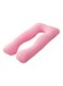 Generic U-Shaped Maternity Pillow Cotton Pink 80X120cm