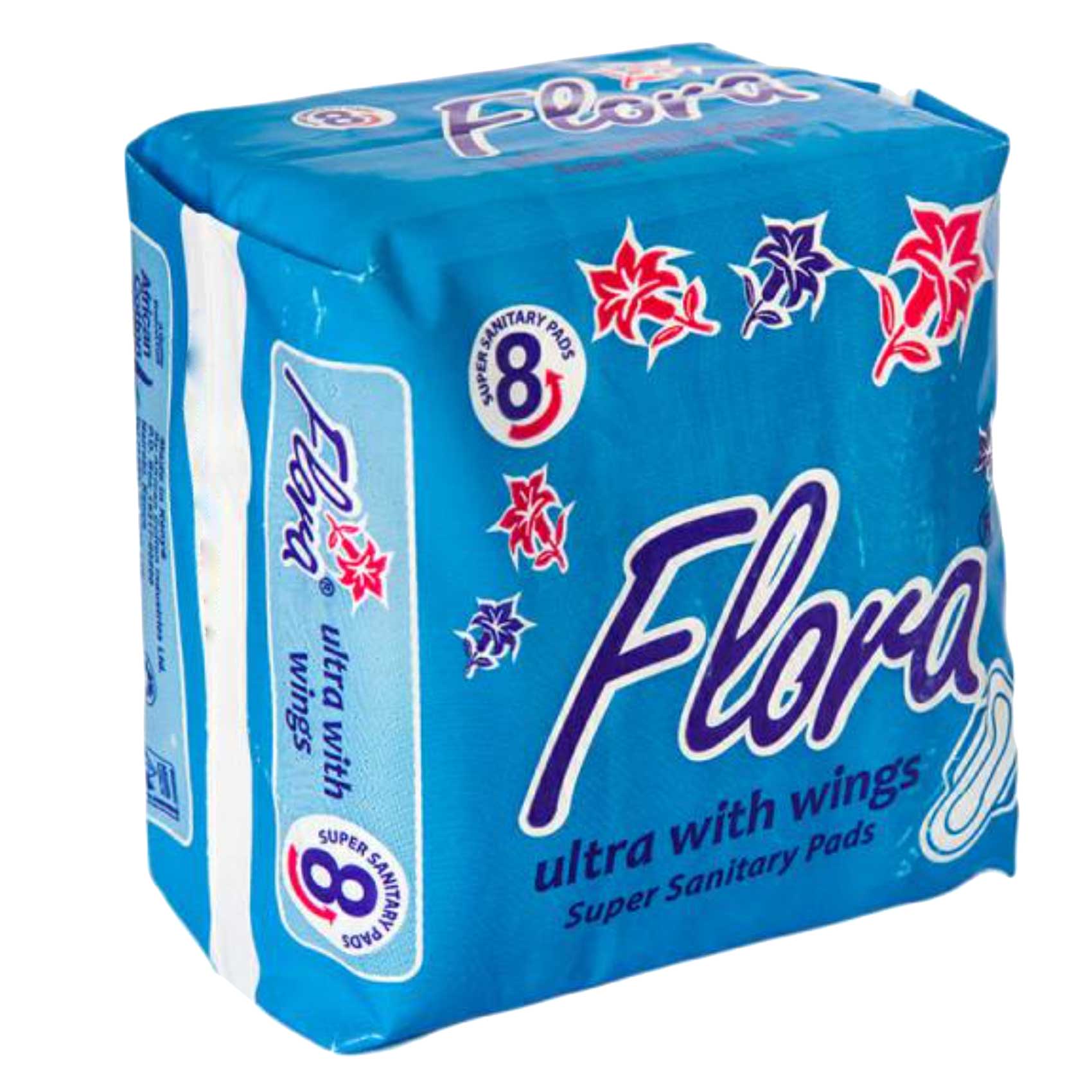 Flora Ultra Super With Wings Sanitary Pads 8 Count