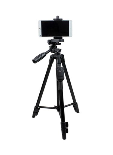 Yunteng Lightweight Aluminum Tripod With Bluetooth Shutter Black