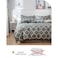 Luna Home-Queen/Double size Bedding Set of 6 pieces, Geometric Design.
