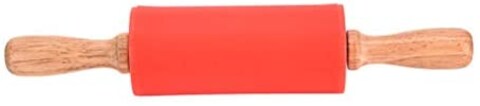 Generic - Wooden Handle Silicone Rollers Rolling Pin Kid Kitchen Cooking Baking Tool