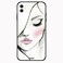 Theodor Apple iPhone 12 6.1 inch Case Girl Eyes Close Flexible Silicone