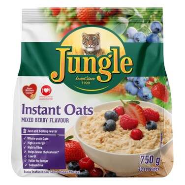 Jungle Instant Oats Mixed Berry 750g