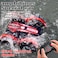 Kidwala RC red &amp; black car with USB Charging data cable, LED lights 360 degree rapid rotation double sides roll over climbing rock drift car, smoke waterproof stunt car amphibious toy for boys