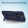 Remson Mag-X Phone Grip Strap with Magnetic Phone Kickstand (Navy Blue/Orange)