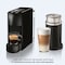 Nespresso C30 Essenza Mini Coffee Machine, C30-BU-BK (0.6 L) + Aeroccino 3 Milk Frother, 3694-GB-BK Bundle