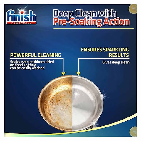 Finish Dishwasher Powder Detergent - Lemon Scent - 1 Kg - 3 Pieces