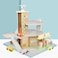 Wooden Children's Simulation Assembled Car Parking Lot Children's Role-playing Educational Toys