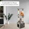 Cat Tree Scratching tower with a soft fabric condo for indoor cat, top wide perch and sisal covered scratching posts, cat sky view window. Grey (110cm)