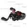 Generic-Baitcasting Reel 9+1BB 7.2:1 Baitcast Fishing Reel Magnetic and Centrifugal Dual Brake Carp Fishing Reel with Free Spool