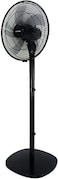 Khind SF1663H Pedestal Stand Fan, 2-In-1 Convertible Cum Table Fan, 5 Leaf Blade, 3 Speed Push Button With Adjustable Vertical Head For Perfect Temperature, Black, 16-Inch