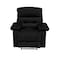 In House Velvet Rocking &amp; Rotating Recliner Chair - Black - NZ60