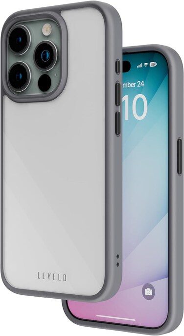 Levelo Solo Case For iPhone 15 Pro (Gray)